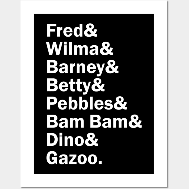 Funny Names x The Flintstones Wall Art by muckychris